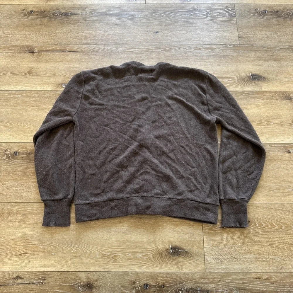 Vintage Jantzen Cardigan Sweater Mens L‎ Brown Acrylic Knit 90s Classic Grandpa